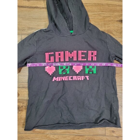 Minecraft Creeper Hoodie Kids Girls 12 Years Crop Hooded - Picture 9 of 10
